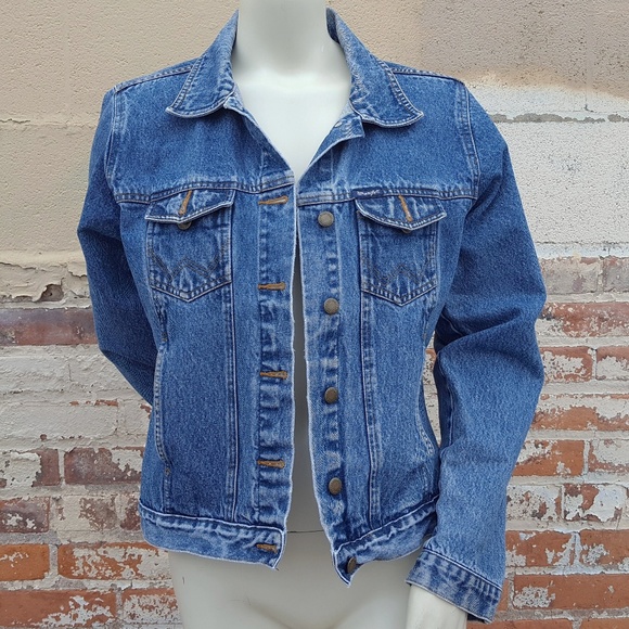 Wrangler Jackets & Blazers - Vintage 80s Jean Jacket Wrangler Denim Trucker